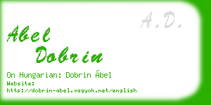 abel dobrin business card