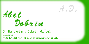 abel dobrin business card